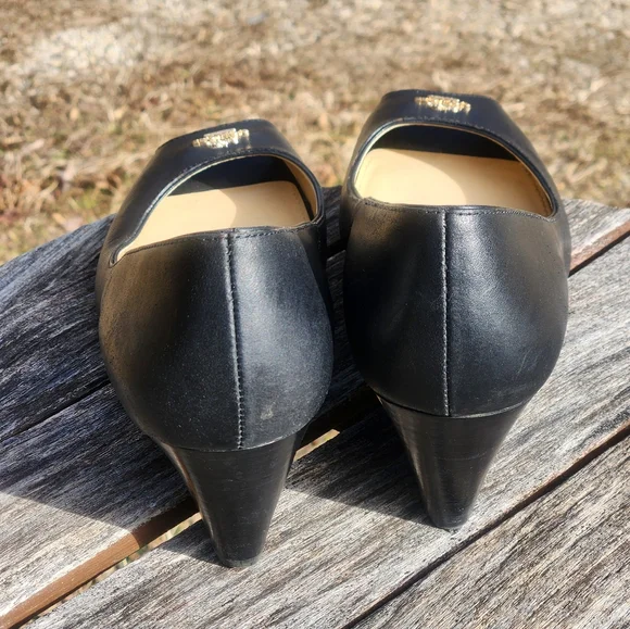 Coach Elegant Black Wedge Heels 7.5 - Picture 6 of 6
